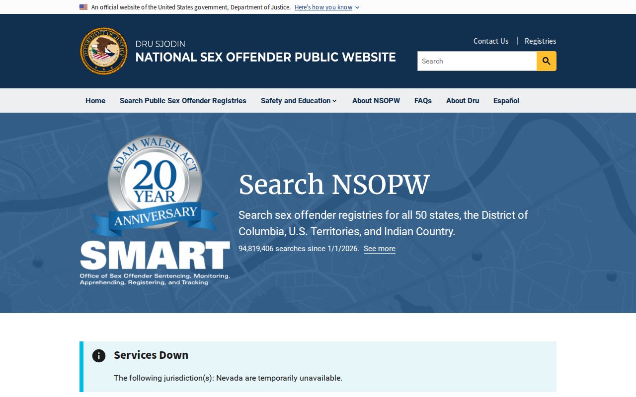 National sex offender search for checking beyond Georgia